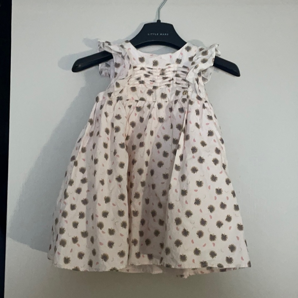 Lili Gaufrette dress size 2 pink floral sparkle